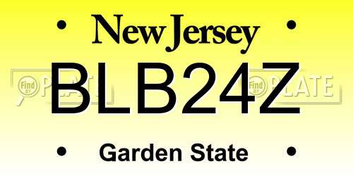 BLB24Z New Jersey License Plate