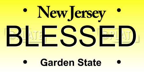 BLESSED New Jersey License Plate