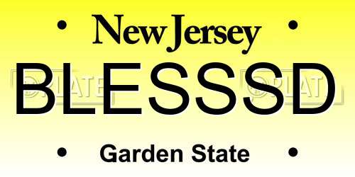 BLESSSD New Jersey License Plate