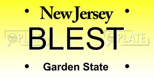 BLEST New Jersey License Plate