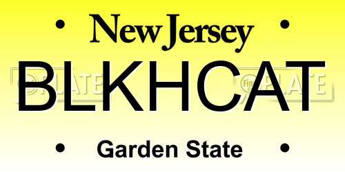 BLKHCAT New Jersey License Plate