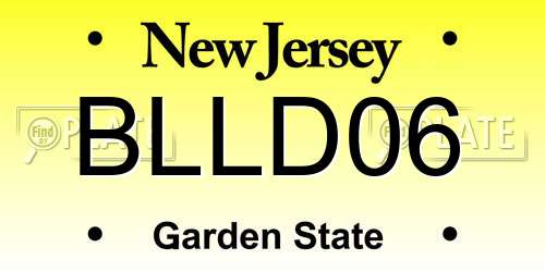 BLLD06 New Jersey License Plate