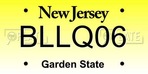 BLLQ06 New Jersey License Plate