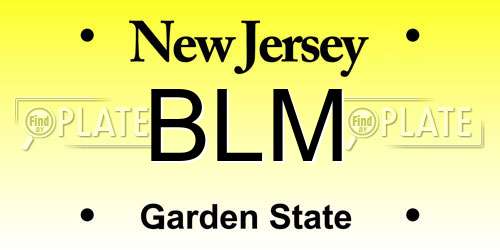 BLM New Jersey License Plate