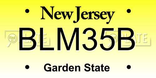 BLM35B New Jersey License Plate