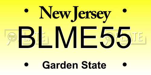 BLME55 New Jersey License Plate