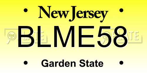 BLME58 New Jersey License Plate