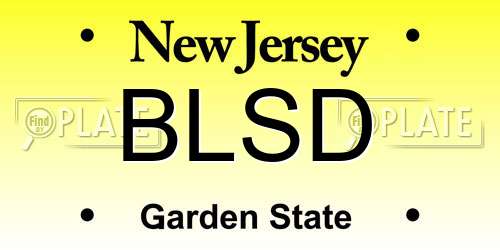 BLSD New Jersey License Plate