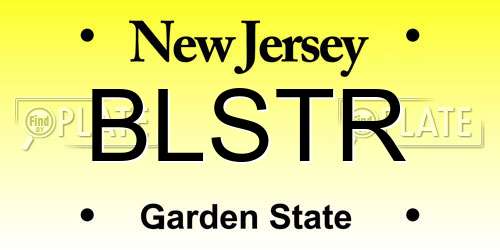 BLSTR New Jersey License Plate