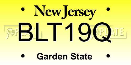 BLT19Q New Jersey License Plate