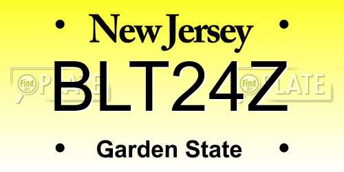BLT24Z New Jersey License Plate