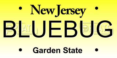 BLUEBUG New Jersey License Plate