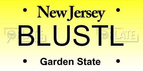 BLUSTL New Jersey License Plate