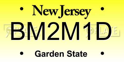 BM2M1D New Jersey License Plate