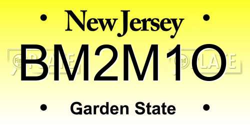 BM2M1O New Jersey License Plate