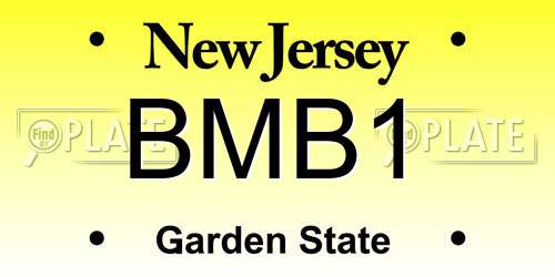 BMB1 New Jersey License Plate