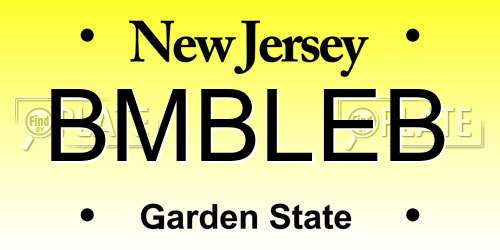 BMBLEB New Jersey License Plate
