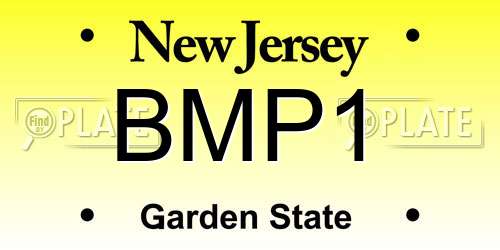 BMP1 New Jersey License Plate