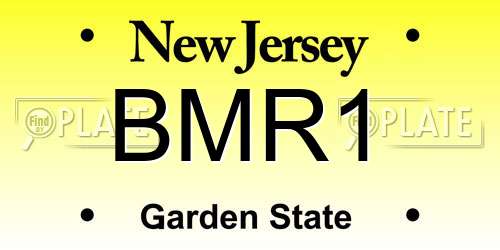 BMR1 New Jersey License Plate