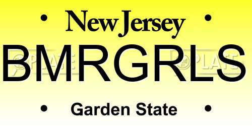 BMRGRLS New Jersey License Plate