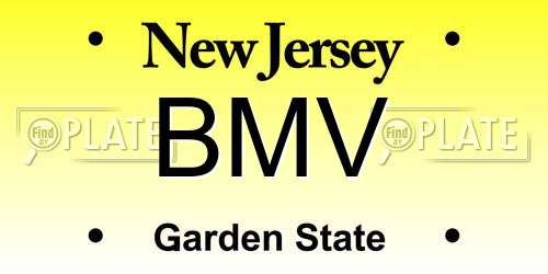 BMV New Jersey License Plate