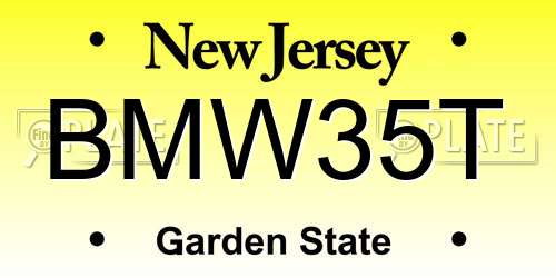 BMW35T New Jersey License Plate