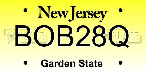 BOB28Q New Jersey License Plate
