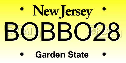 BOBBO28 New Jersey License Plate