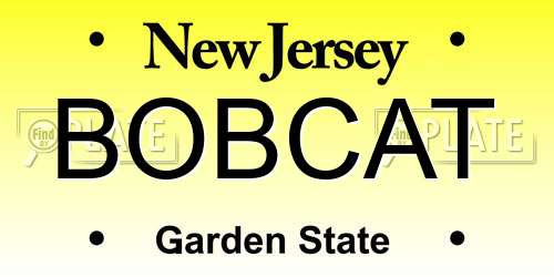 BOBCAT New Jersey License Plate