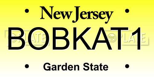 BOBKAT1 New Jersey License Plate