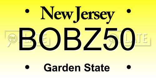 BOBZ50 New Jersey License Plate