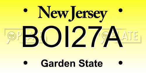 BOI27A New Jersey License Plate