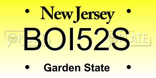 BOI52S New Jersey License Plate