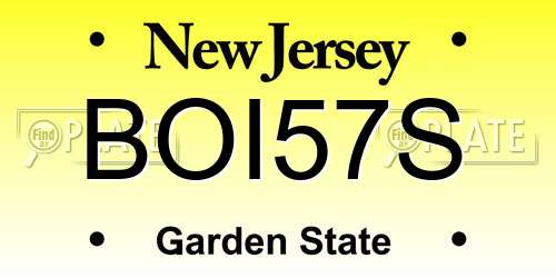 BOI57S New Jersey License Plate