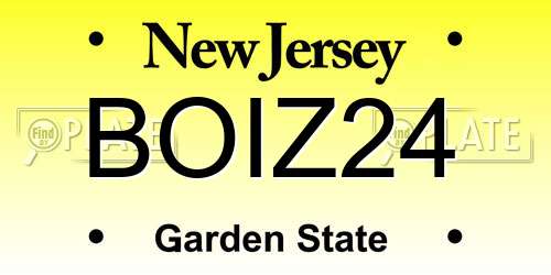 BOIZ24 New Jersey License Plate