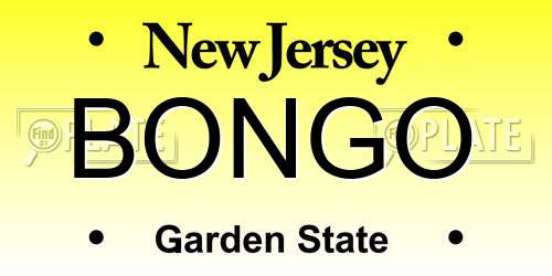 BONGO New Jersey License Plate