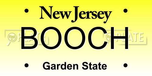 BOOCH New Jersey License Plate