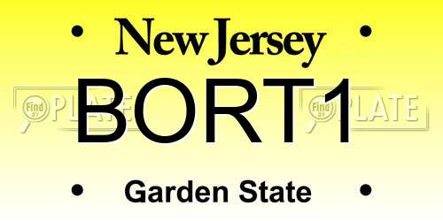 BORT1 New Jersey License Plate