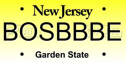BOSBBBE New Jersey License Plate