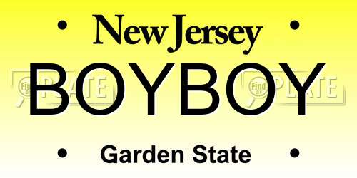 BOYBOY New Jersey License Plate