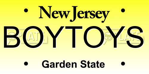 BOYTOYS New Jersey License Plate