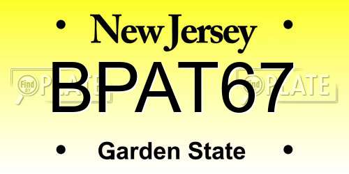 BPAT67 New Jersey License Plate