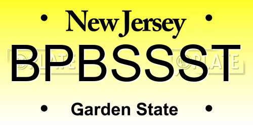 BPBSSST New Jersey License Plate