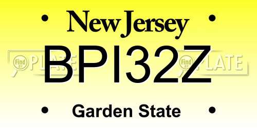 BPI32Z New Jersey License Plate
