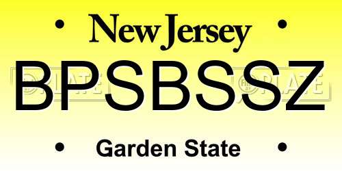 BPSBSSZ New Jersey License Plate
