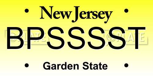 BPSSSST New Jersey License Plate