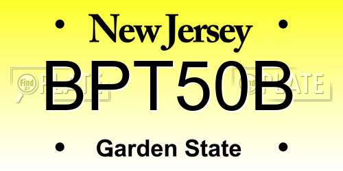 BPT50B New Jersey License Plate
