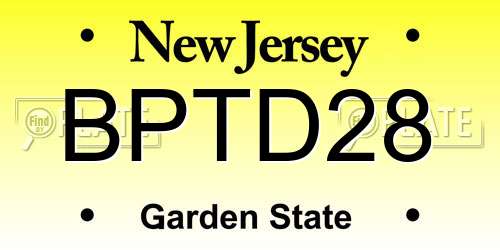 BPTD28 New Jersey License Plate