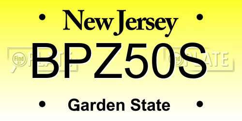 BPZ50S New Jersey License Plate