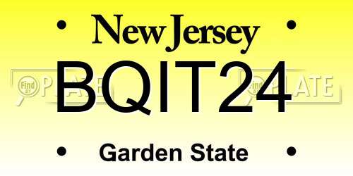 BQIT24 New Jersey License Plate